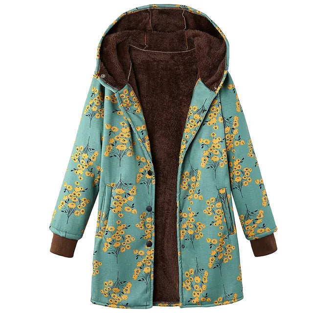 WW | Dicke, bedruckte Kaschmir-Jacke