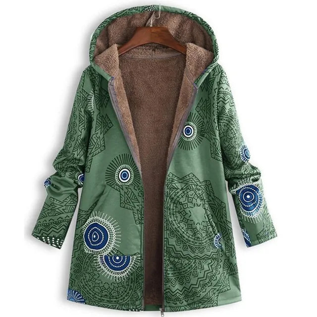 WW | Dicke, bedruckte Kaschmir-Jacke