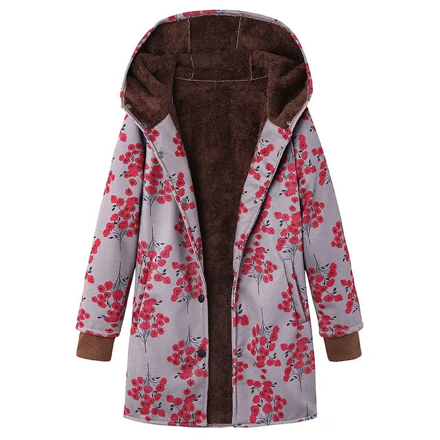 WW | Dicke, bedruckte Kaschmir-Jacke