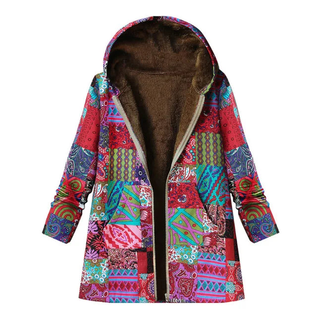 WW | Dicke, bedruckte Kaschmir-Jacke