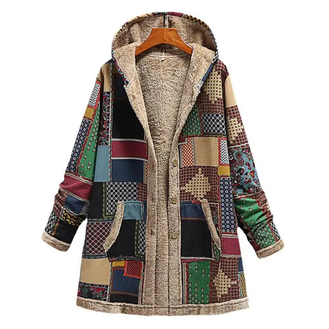 WW | Dicke, bedruckte Kaschmir-Jacke