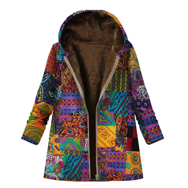 WW | Dicke, bedruckte Kaschmir-Jacke