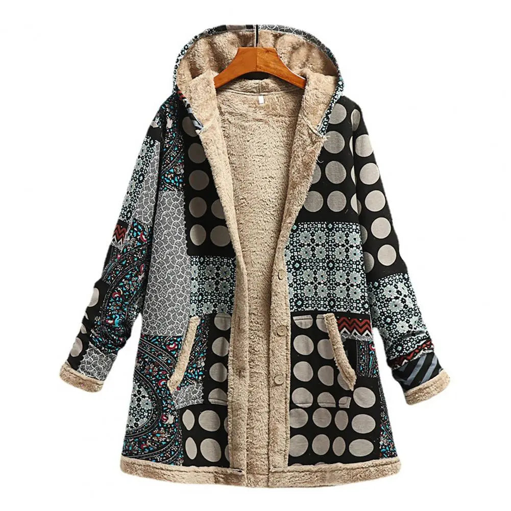 WW | Dicke, bedruckte Kaschmir-Jacke