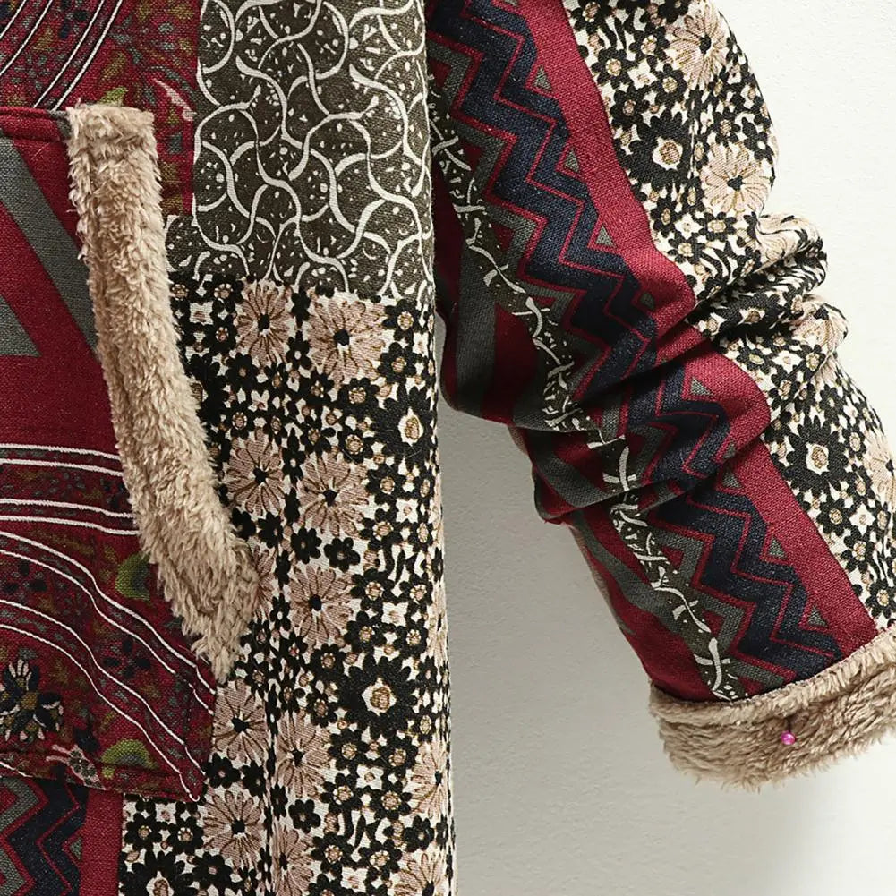 WW | Dicke, bedruckte Kaschmir-Jacke