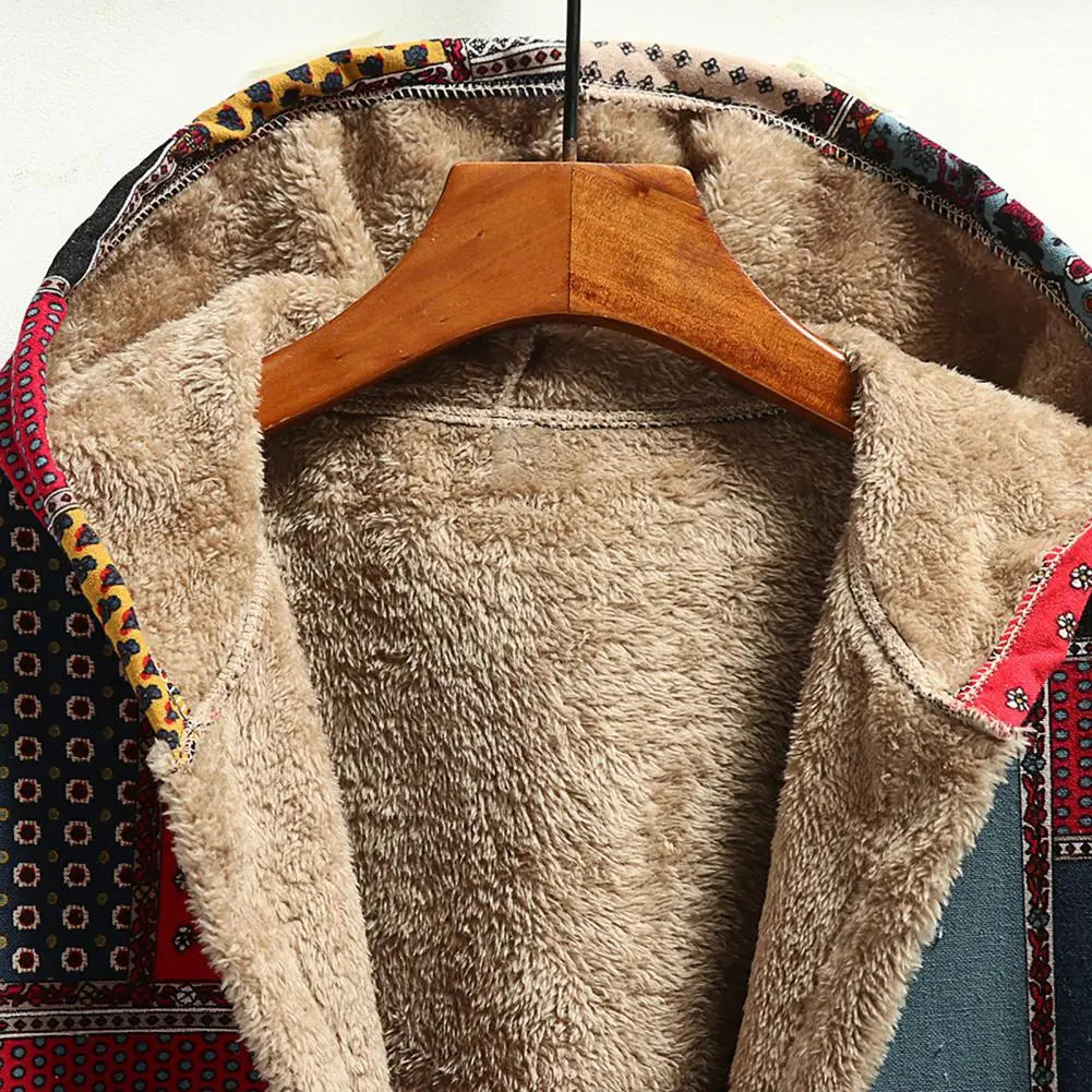 WW | Dicke, bedruckte Kaschmir-Jacke