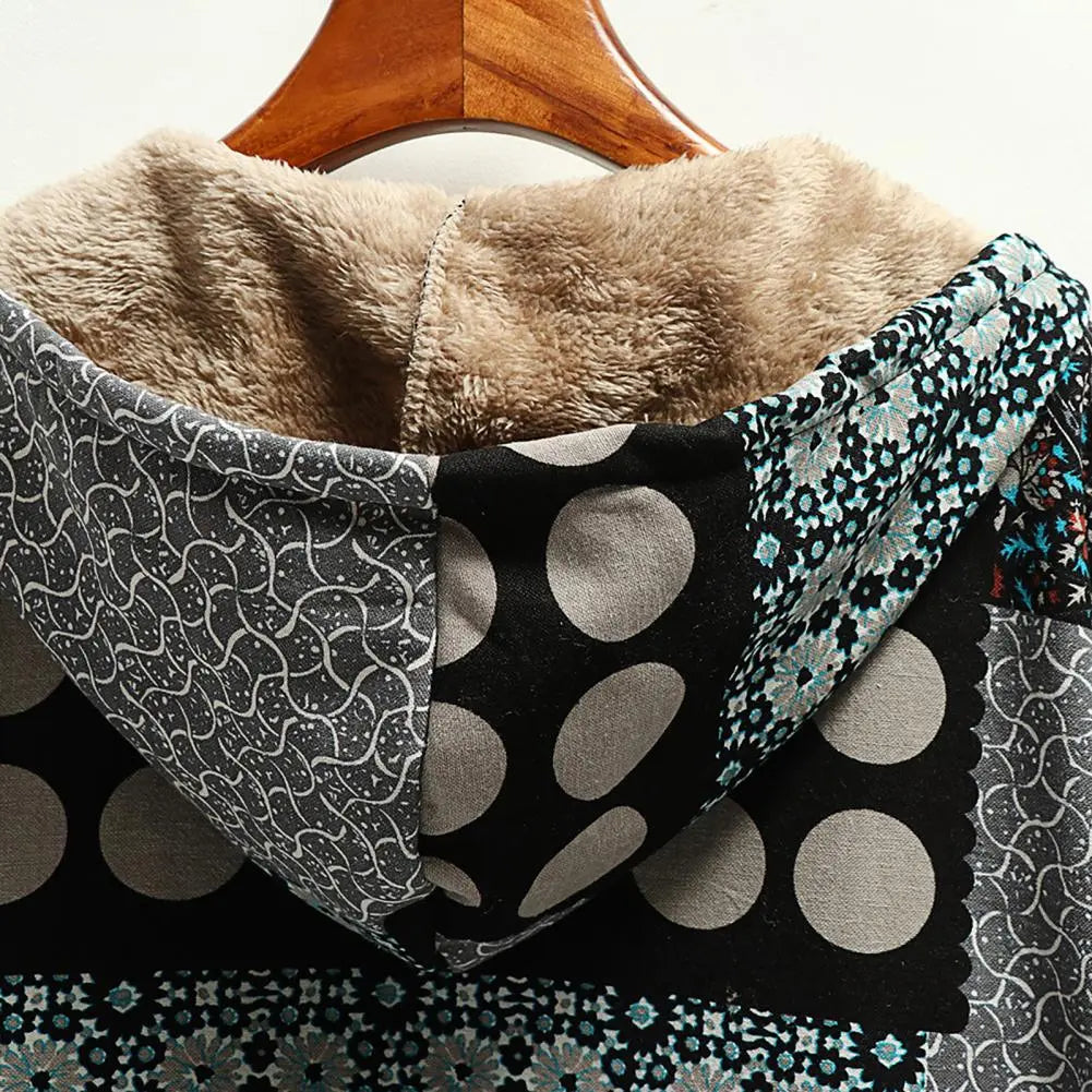 WW | Dicke, bedruckte Kaschmir-Jacke