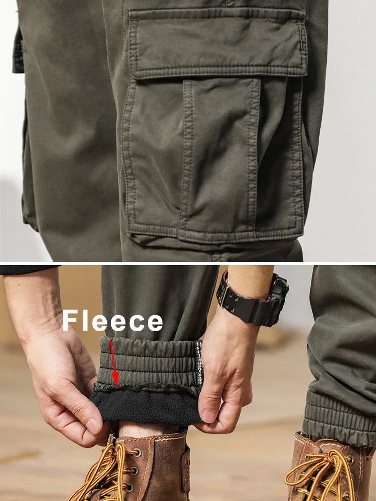 WW | Winter Cargo-Hose für Herren mit Fleece-Futter - Slim Fit & elastischer Bund