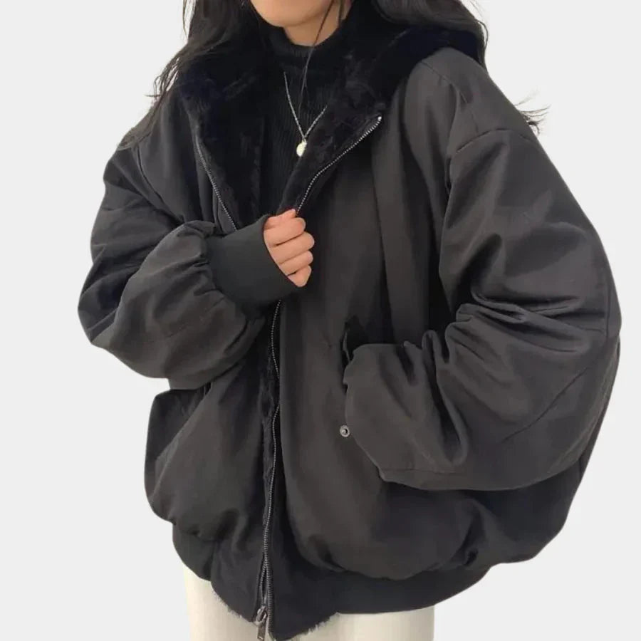 WW | Kapuze Pelzgefüttert Extra Große Jacke Winterjacken und Mäntel für Damen