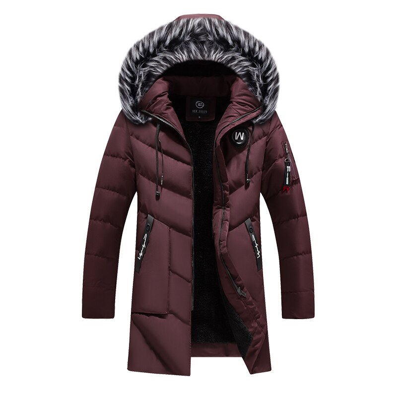 WW | Warm Fur Hat for Men, Mid-Length Puffer Jacket