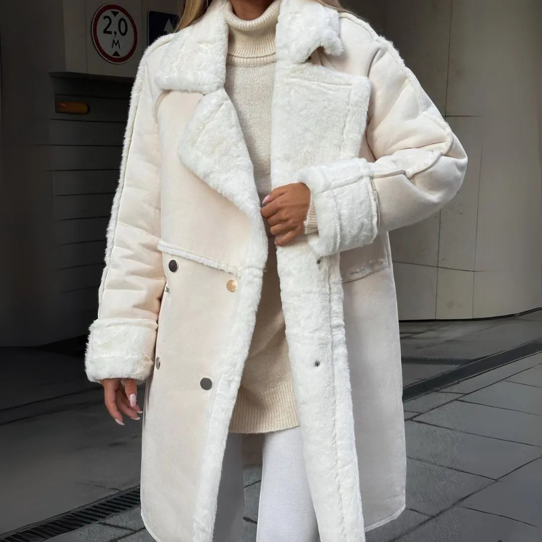 WW | Wintermantel Damen Warm aus Faux Shearling