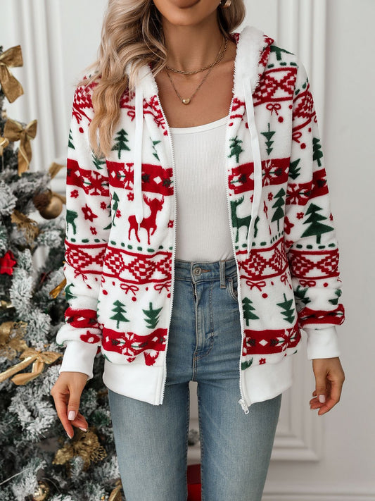 WW | Weihnachts Hoodie Damen - Strick Rentierpullover