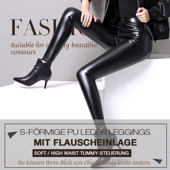 Leder-Leggings