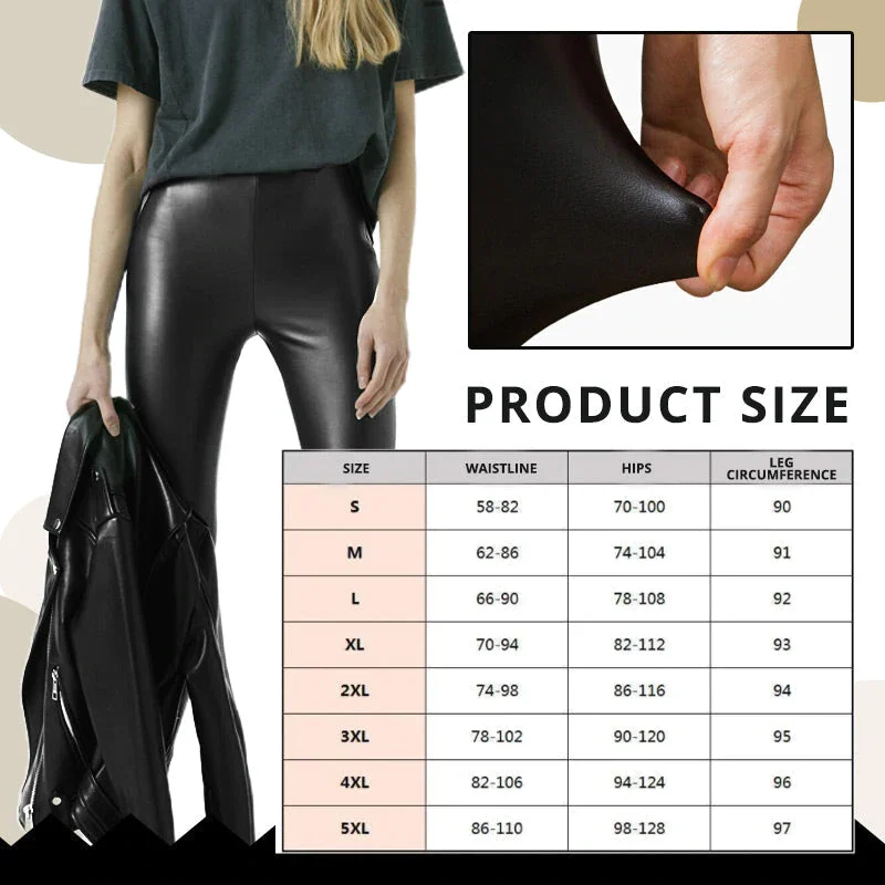 Leder-Leggings