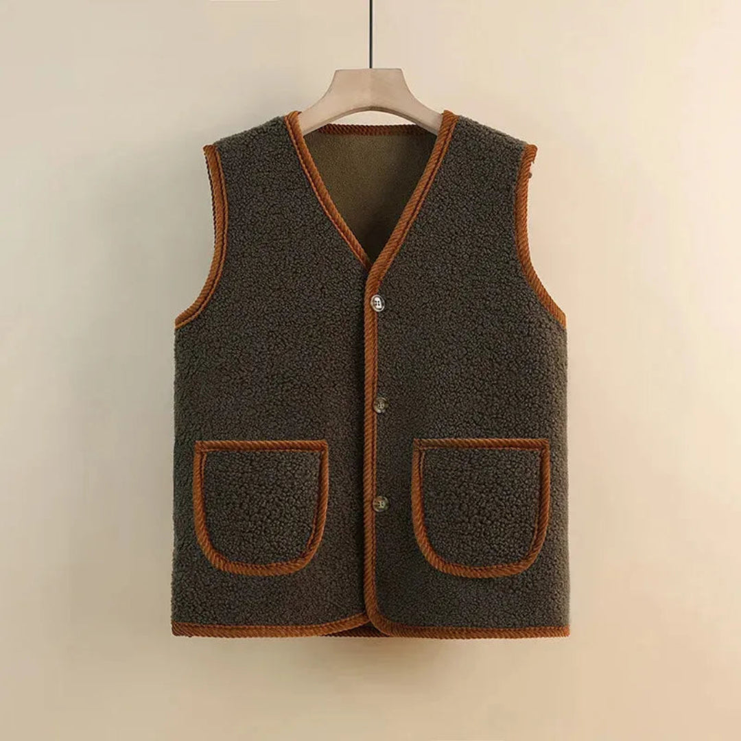 WW | Wollblende Sherpa-Weste Damen