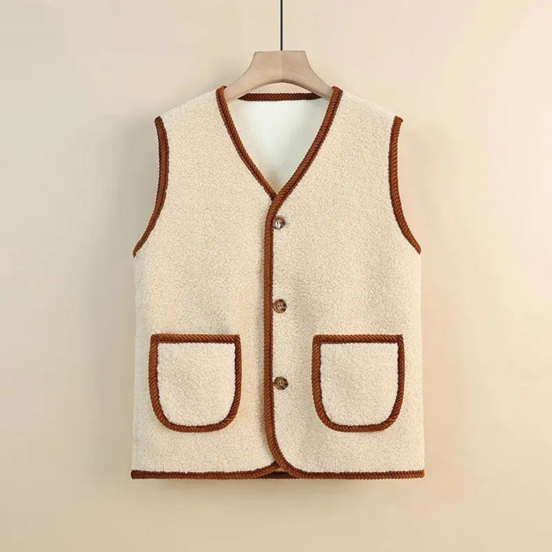 WW | Wollblende Sherpa-Weste Damen