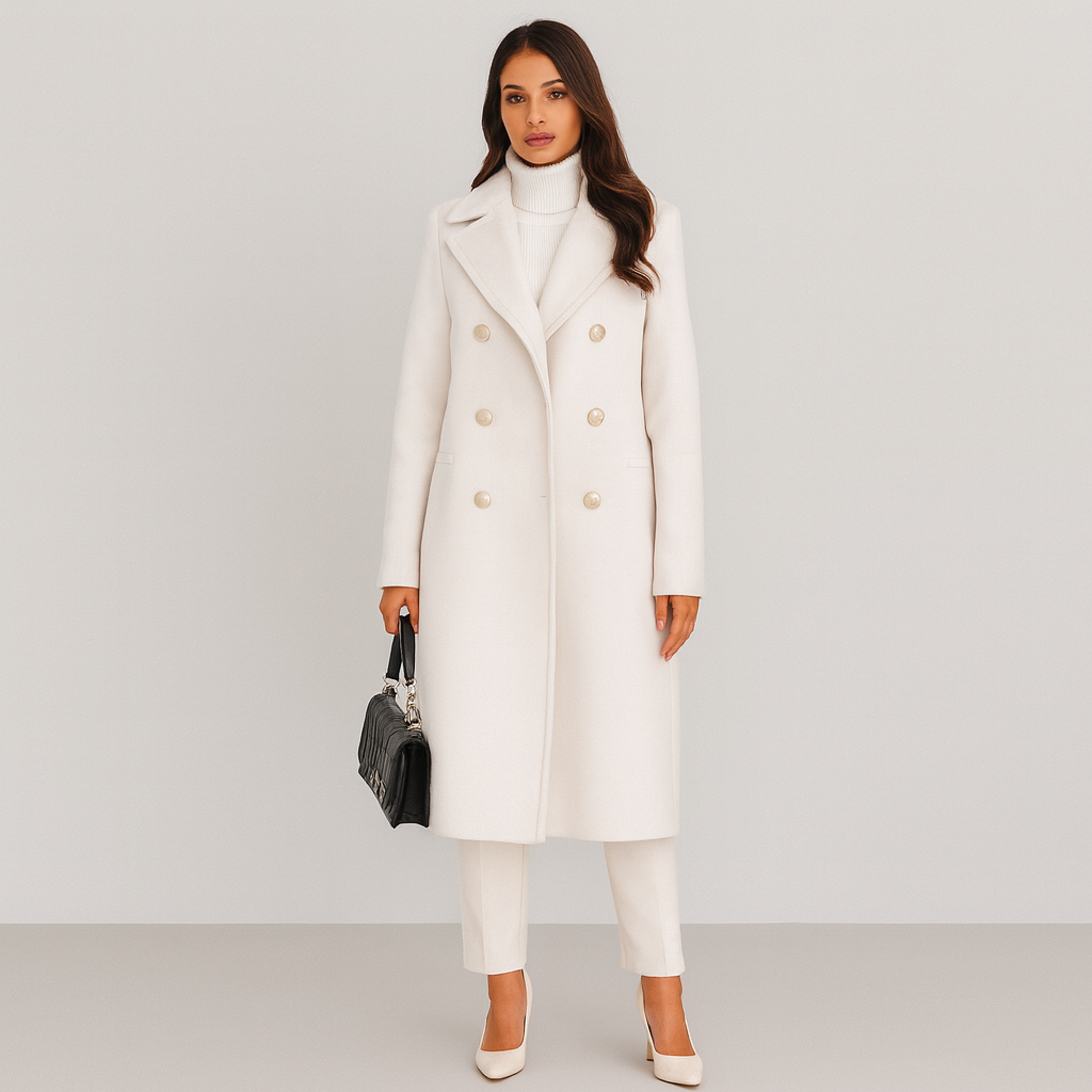 WW | Mantel Damen Lange Doppelreihige Winter Trenchcoat