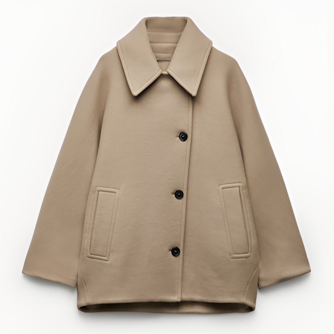 WW | Lockeres Modell Einreiher Übergröße Jacke Kurze Damen