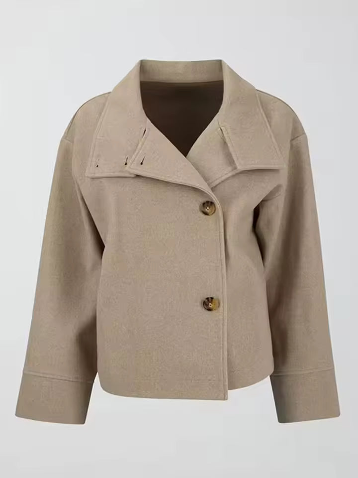 WW | Damen Kurzer Übergröße Trenchcoat für Den Herbst