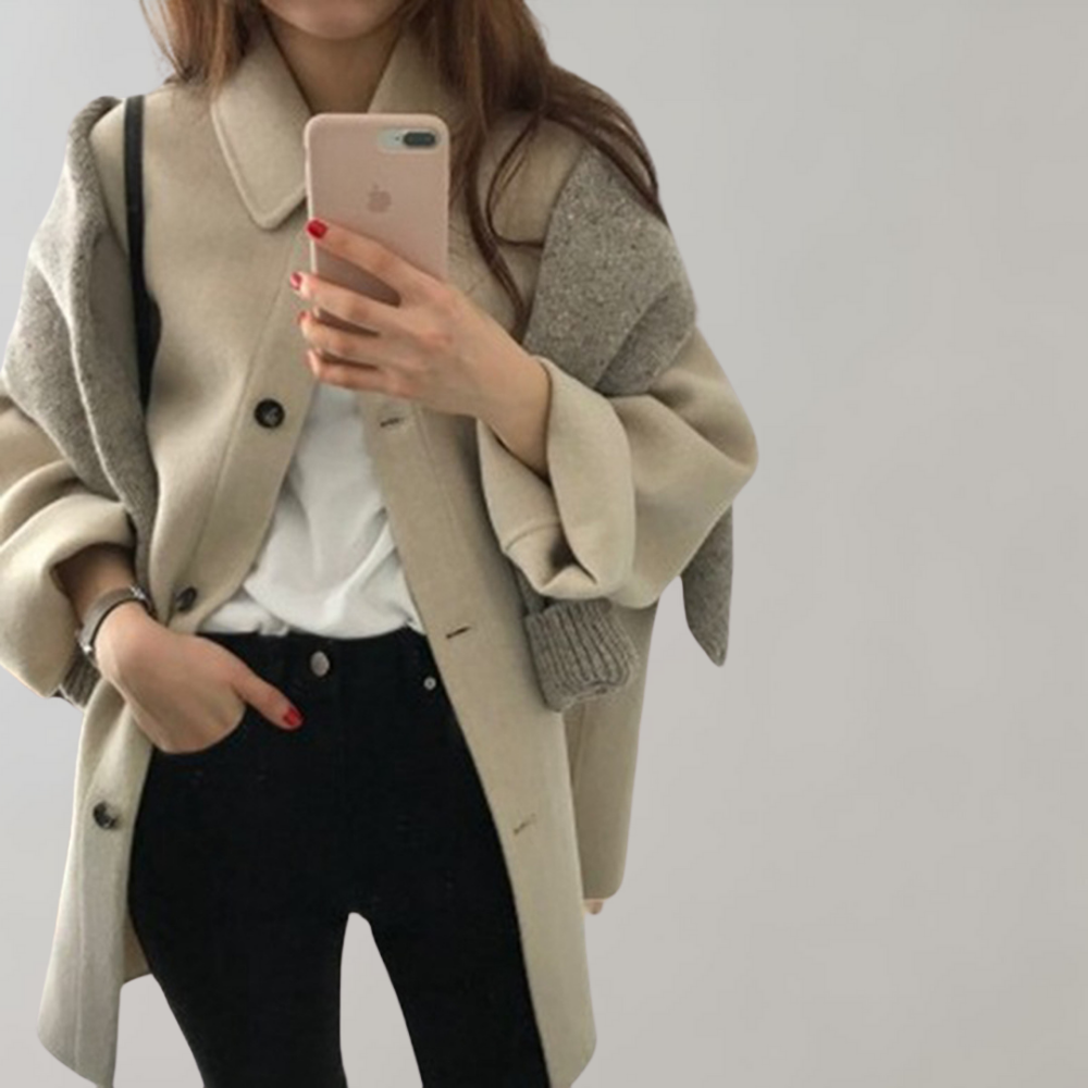WW | Wolltrenchcoat mit Lockerer Passform für Damen