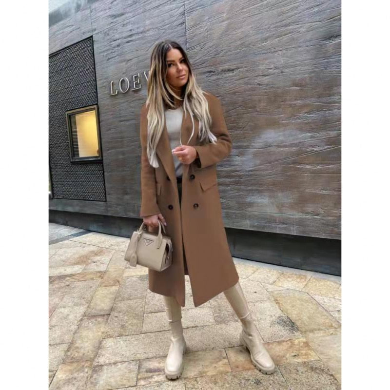 WW | Knöpfe Lang Winterjacke Damenjacke
