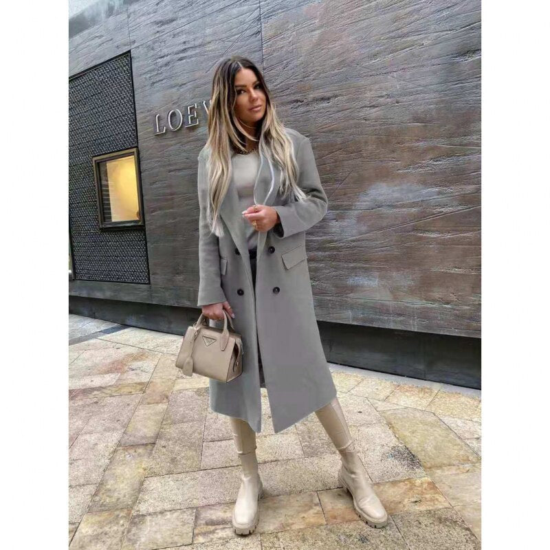 WW | Knöpfe Lang Winterjacke Damenjacke
