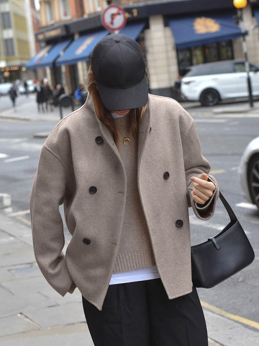 WW | Übergröße Kurz Wintertrenchcoat Damenjacke
