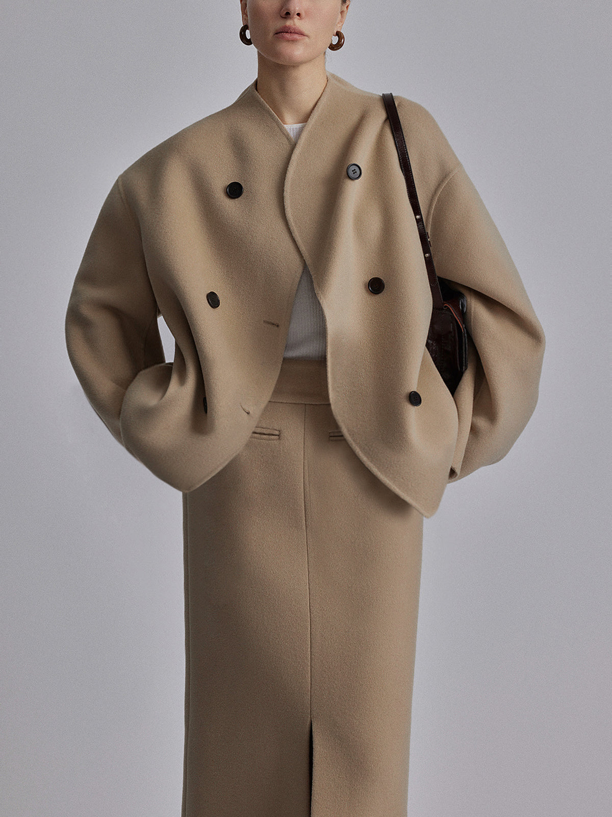 WW | Übergröße Kurz Wintertrenchcoat Damenjacke