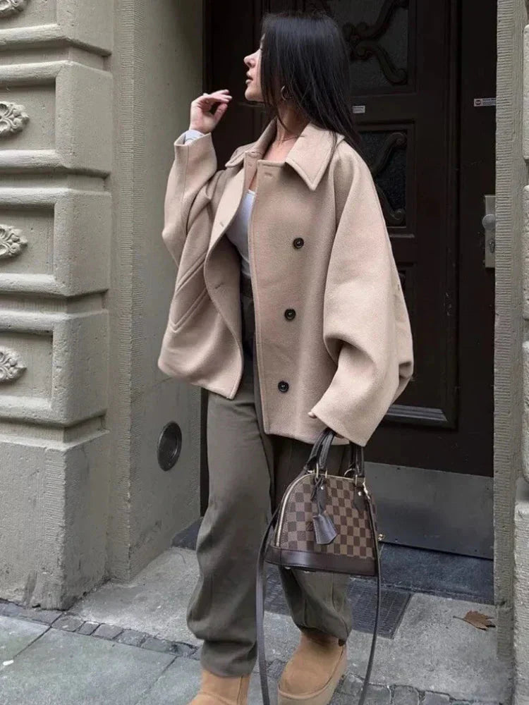 WW | Plus Size Single-Breasted Short Women's Jacket