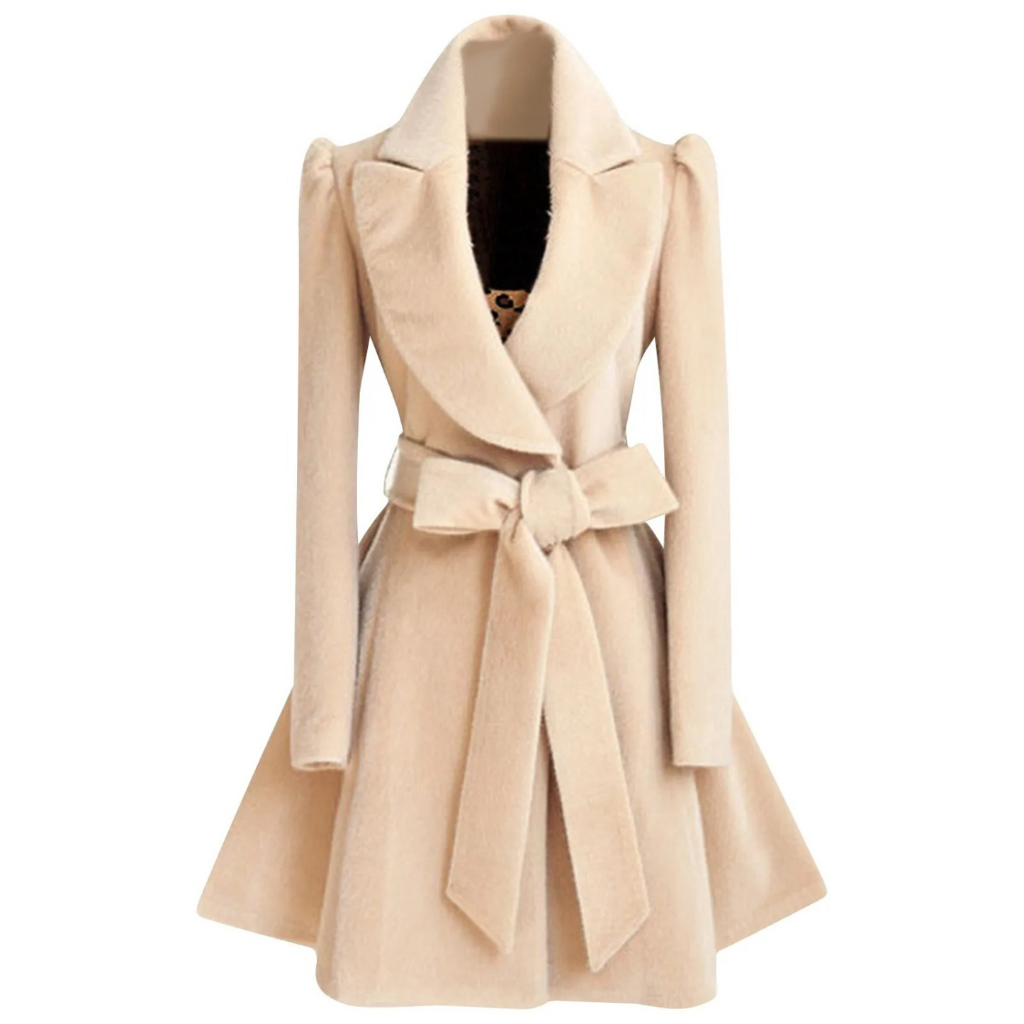 WW | Wool coat with fleece lining and belt