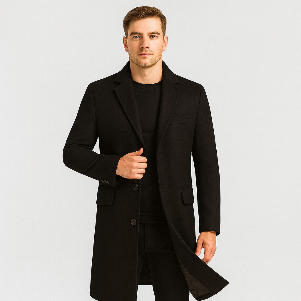 WW | Half-Length Single-Breasted Trench Coat Jacket for Men