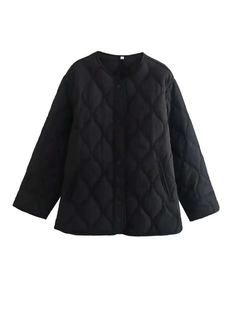 WW | Plus Size Quilted Jacket with Snap Fasteners