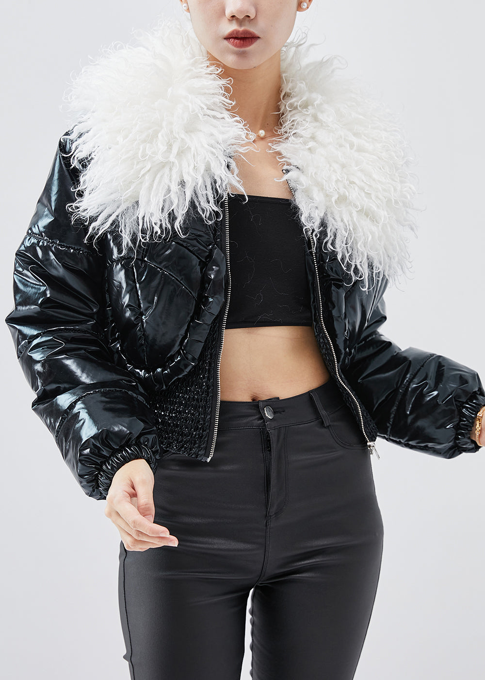 WW | Black faux fur collar Fine cotton filling WW | Coats Winter