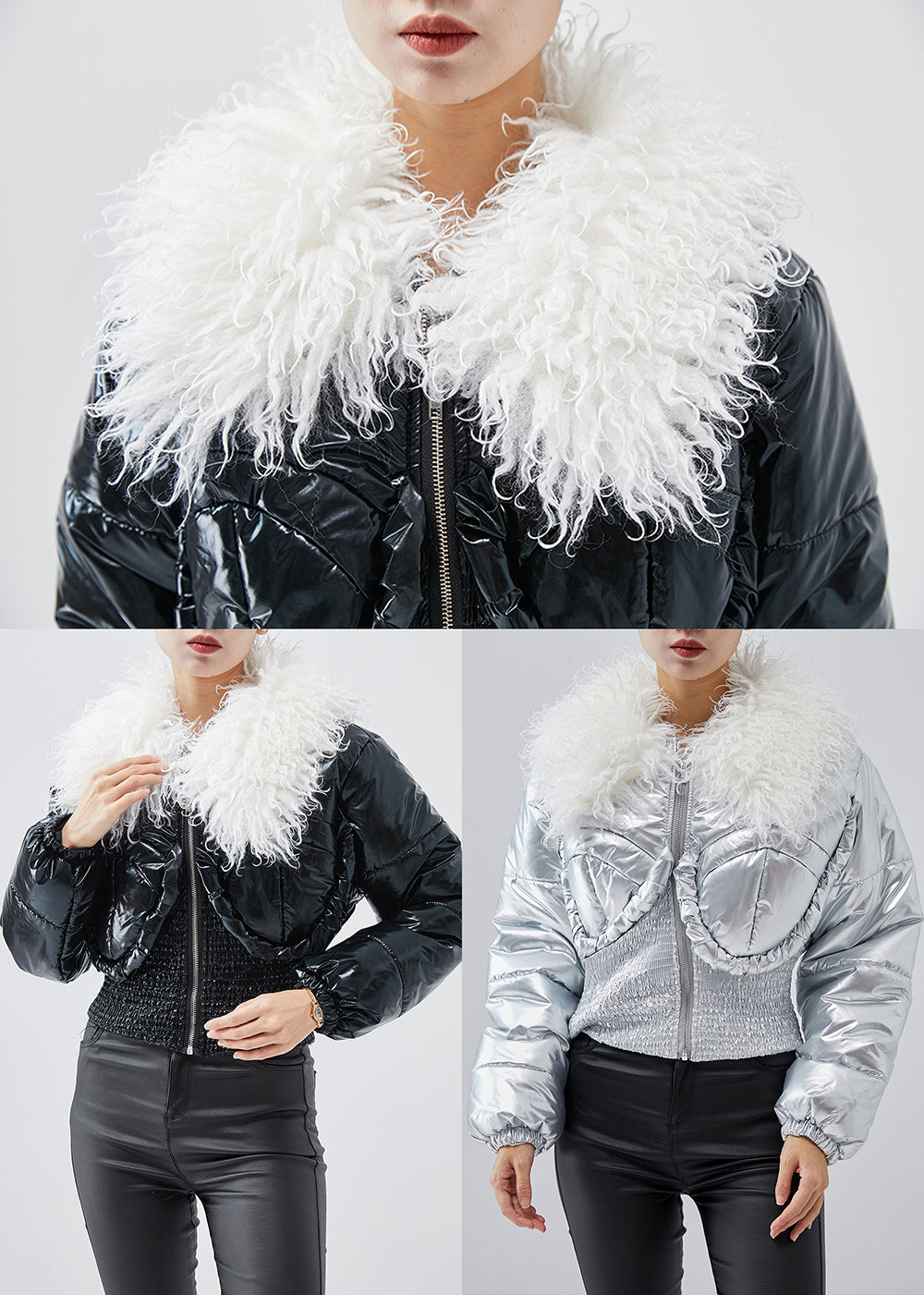 WW | Black faux fur collar Fine cotton filling WW | Coats Winter