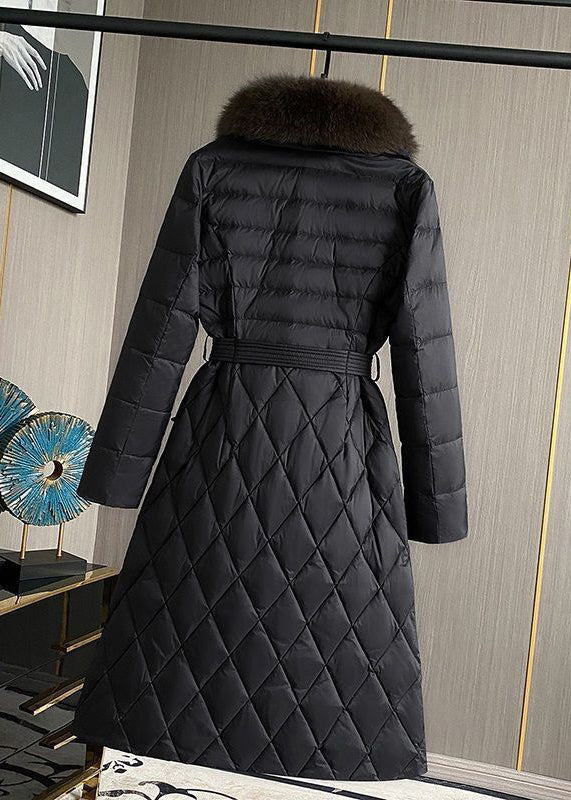 WW | Black Fox Kragen Slim Fit Entenfedern Puffers Jacken Winter