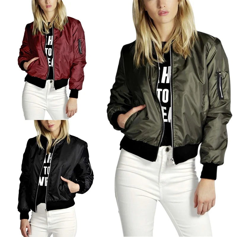 WW | Stilvolle lässige Taschenjacke - bequeme Frühlingsjacke für Frauen mit Reißverschluss und Taschen