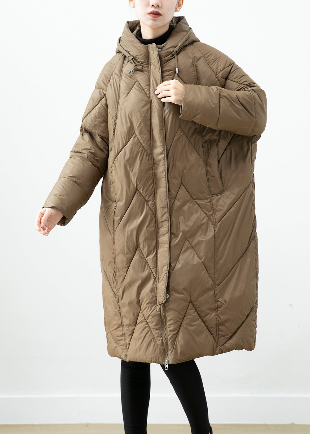 WW | Coffee Hooded Cotton Padded Puffer Jackets Winter
