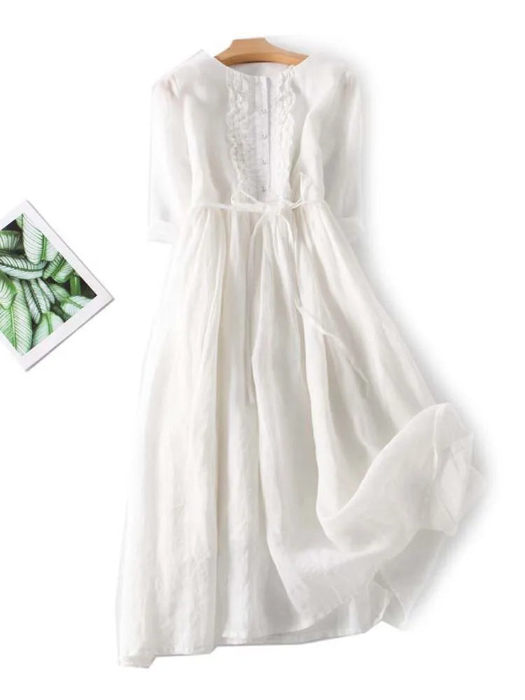 WW | Elegante Leinenkleid