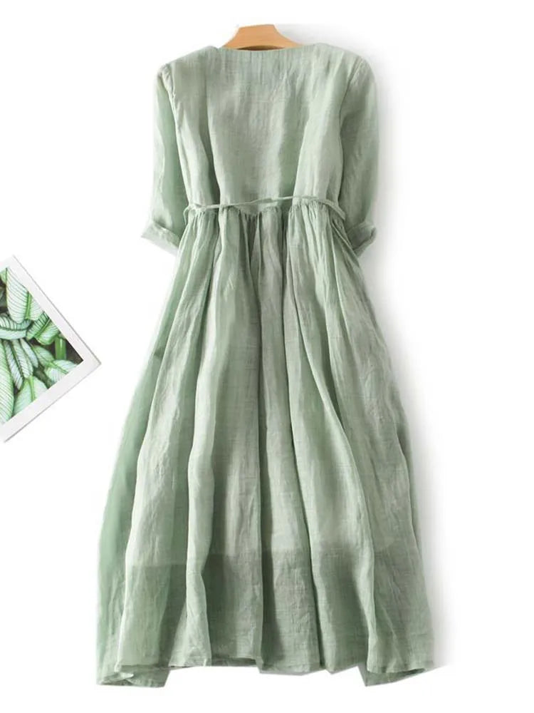WW | Elegante Leinenkleid