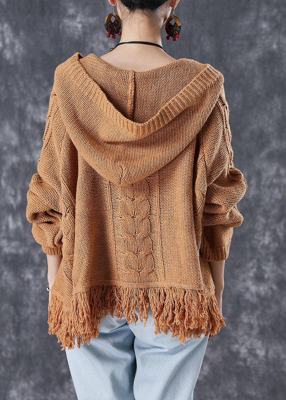 WW | Khaki Embroidered Tassel Cardigans