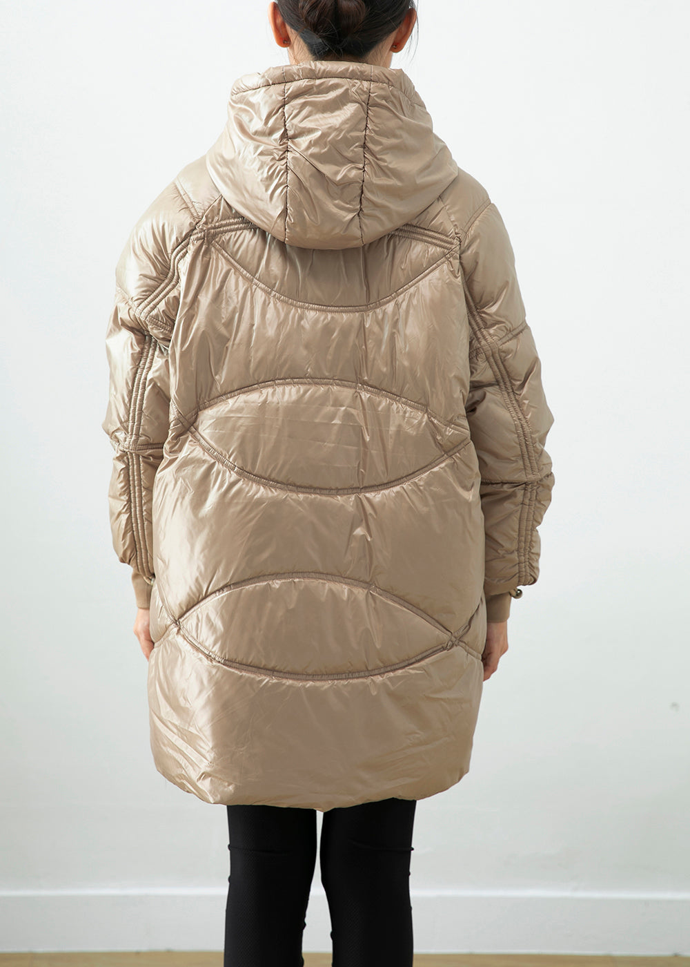 WW | Khaki Hooded Pockets Fine Cotton Lined Winter Coats Winter