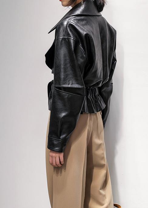 WW | Notched Tailored Coat Black Silhouette Coats