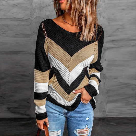 WW | Striped sweater with patchwork