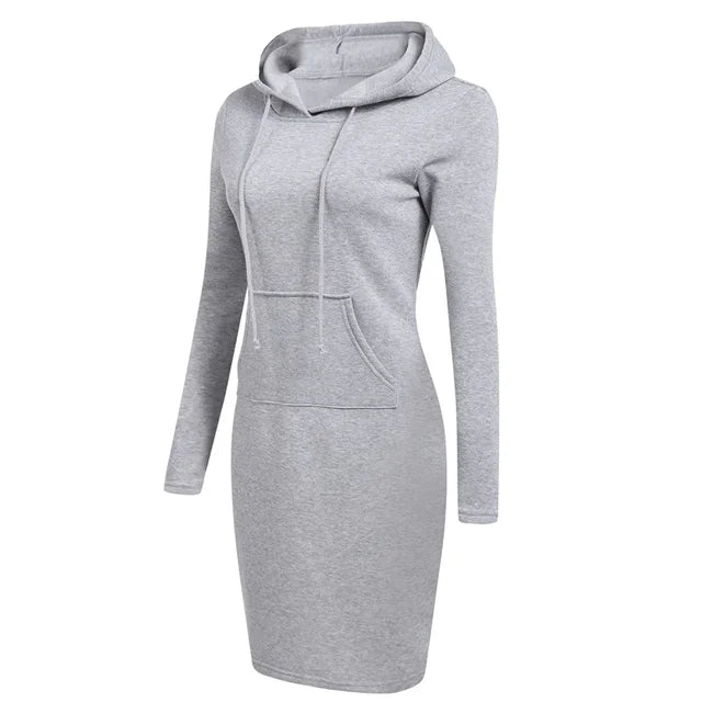 W&W - Sweatshirt Kleid mit Kapuze