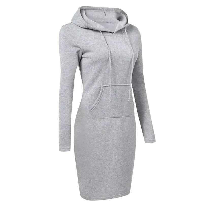 W&W - Sweatshirt Kleid mit Kapuze