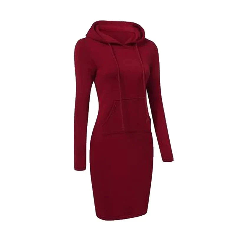 W&W - Sweatshirt Kleid mit Kapuze