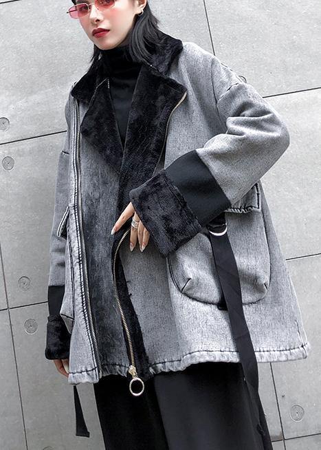 WW | Grey Thick Fine Clothes For WW | Sleeves With Zipper Large Pockets Jackets