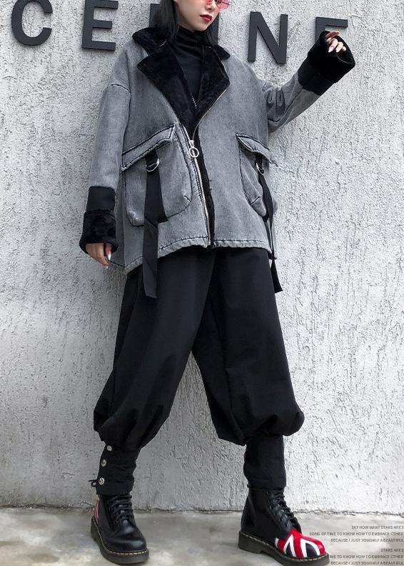 WW | Grey Thick Fine Clothes For WW | Sleeves With Zipper Large Pockets Jackets