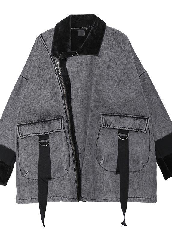 WW | Grey Thick Fine Clothes For WW | Sleeves With Zipper Large Pockets Jackets