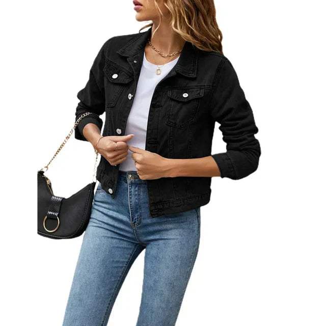 WW | Damen Jeansjacke - Elegant - Langlebig und bequem - Perfekt für Frühling und Sommer