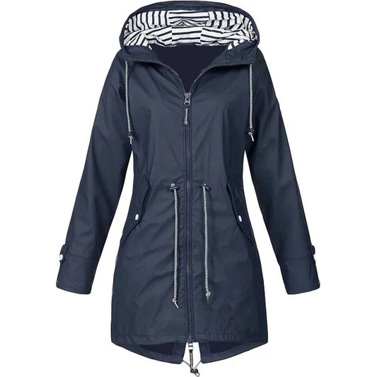 Regenjacke mit Kapuze und Außentaschen